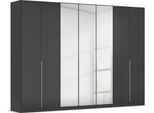 Drehtürenschrank OTTO HOME "Kleiderschrank Schrank Garderobe AGORDO mit Dekor- oder Hochglanzfront", grau (graumetallic, effektgrau hochglanz), B:315cm H:229cm T:54cm, Holzwerkstoff, Schränke, Drehtürenschrank, durchdachte Innenausstattung, in 8 Breiten und 2 Höhen MADE IN GERMANY