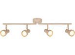 BRILONER LEUCHTEN LED Deckenspots "TAPP", beige, 4, 1 Stk., Leuchten, 60,5x13,5 cm, Wohnzimmer, Schlafzimmer, Flur, Büro, LED Deckenspots