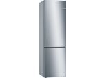 BOSCH Kühl-/Gefrierkombination "KGE39A", Energieeffizienz: C, silber (inox, antifingerprint), Rechtsanschlag, Kühlschränke, Low Frost, VitaFresh Schublade, Big Box, LED-Licht, Super Kühlen, Kühl-/Gefrierkombination