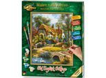 Malen nach Zahlen SCHIPPER "Meisterklasse Klassiker - Old English Cottage", bunt, Malvorlagen, KinderB:24cm H:30cm, Malen nach Zahlen, Made in Germany, B:24cm H:30cm