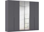 Drehtürenschrank OTTO HOME "Kleiderschrank Schrank Garderobe AGORDO mit Dekor- oder Hochglanzfront", grau (graumetallic), B:271cm H:229cm T:54cm, Holzwerkstoff, Schränke, Drehtürenschrank, durchdachte Innenausstattung, in 8 Breiten und 2 Höhen MADE IN GERMANY