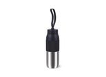 Isolierflasche EMSA "beYou Twist", schwarz, H:24,2cm, Edelstahl, Polypropylen (PP), Silikon, Trinkflaschen, Isolierflasche, mit integriertem Sieb und Trageband, 100% dicht, spülmaschinengeeignet