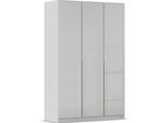 Drehtürenschrank OTTO HOME "Kleiderschrank Kleiderschränke Schrank Garderobe AGORDO mit Glasfront", grau (seidengrau, glas seidengrau), B:136cm H:210cm T:54cm, Holzwerkstoff, Schränke, Drehtürenschrank, durchdachte Innenausstattung, in 8 Breiten und 2 Höhen MADE IN GERMANY