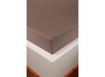 Spannbettlaken BELLANA "Melone TOPPER 100% Baumwolle, Jersey 125 g/m², bügelfrei", braun (kakao), L:200cm, Mako-Jersey, Obermaterial: 100% Baumwolle, Bettlaken, Spannbettlaken, reine Baumwolle, für Matratzen bis 10 cm Höhe, Spannbetttuch