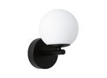 PAULMANN LED Wandleuchte "Selection Bathroom Gove IP44 5W 3000K Satin, Glas/Metall", schwarz (schwarz, weiß), 1, H: 18,5cm, 1 Stk., Leuchten, LED Wandleuchte