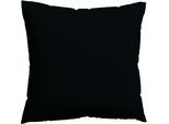 Kissenbezug SCHLAFGUT "Premium Kissenbezug Knitted Jersey (1 St)", schwarz (off, schwarz), B:80cm L:80cm, Jersey, Obermaterial: 95% Baumwolle, 5% Elasthan, Kissenbezüge, Kissenbezug, Ton-in-Ton Reißverschluss, Bio-Baumwolle mit Elasthan, Uni, OEKO Tex