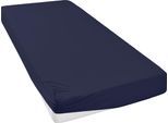 Spannbettlaken OTTO HOME "GRETA Jersey aus 100% Baumwolle, 150 g/m²", blau (marine), L:200cm, Jersey, Obermaterial: 100% Baumwolle, Bettlaken, Spannbettlaken, Premium Bettlaken für Matratzen bis 23 cm Höhe, perfekter Sitz