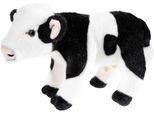 Kuscheltier HEUNEC "Alpenwelt, Kuh, 25cm", schwarz (schwarz, weiß), Plüschfiguren, KinderL:25cm, Polyester, Kuscheltier, L:25cm