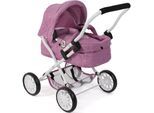 Puppenwagen CHIC2000 "Smarty, Mini-Kuschelwagen", rosa (jeans pink), Puppenwagen, KinderB:56cm H:56cm T:56cm, Kunststoff, Metall, Stoff, Puppenwagen, mit herausnehmbarer Tragetasche, B:56cm H:56cm T:56cm
