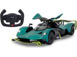 RC-Auto JAMARA "Aston Martin Valkyrie AMR Pro, dunkelgrün, 2,4GHz, Tür manuell", grün (dunkelgrün), Fernlenkfahrzeuge, KinderB:14,7cm H:7,9cm, RC-Auto, mit LED Beleuchtung, B:14,7cm H:7,9cm