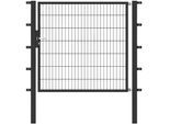 Zauneinzeltür ALBERTS "Flexo", grau (anthrazit), B:150cm H:140cm, Stahl, Tore, Zauneinzeltür, 150 cm Breite, in versch. Höhen