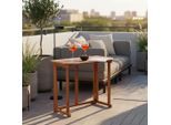 Gardenson , Naturfarben , Holz , Eukalyptusholz , massiv , rechteckig , 74x50x90 cm , FSC MIX , klappbar, platzsparend , Gartenmöbel, Gartentische, Klapptische Garten