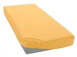 Spannbettlaken BELLANA "bellana Aqua mit Elasthan, 160 g/m²", gold (goldfarben), 1 Stk., Jersey-Elasthan, 180x200 180x210 180x220 190x200 190x210 190x220 200x200 200x210 200x220 35cm, Jersey-Elasthan, Obermaterial: 97% Baumwolle, 3% Elasthan, Bettlaken, Spannbettlaken, Spannbetttuch für Matratzen bis 35cm Höhe, bügelfrei, faltenfrei