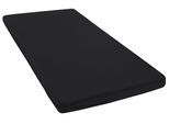 Spannbettlaken BELLANA "Melone TOPPER 100% Baumwolle, Jersey 125 g/m², bügelfrei", schwarz, L:200cm, Mako-Jersey, Obermaterial: 100% Baumwolle, Bettlaken, Spannbettlaken, reine Baumwolle, für Matratzen bis 10 cm Höhe, Spannbetttuch