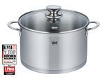 Fleischtopf ELO "Galant", silber (silberfarben), Ø:24cm, Töpfe, Fleischtopf, integriertes Öl- Dosier-System, Induktion