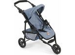 Puppenbuggy CHIC2000 "Jogging-Buggy Lola", blau, Puppenwagen, KinderB:33cm H:57cm T:70cm, Kunststoff, Metall, Stoff, Puppenbuggy, mit klappbarem Verdeck, B:33cm H:57cm T:70cm