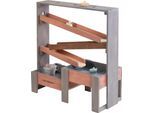 Wasserbahn MUDDY BUDDY "Aqua Tower", rosa (warmgrau, puderrosa), Wasserbahnen, Kinder, B/H/L: 44cm x 105cm x 100cm, Holz, Wasserbahn, inkl 2 großer Auffangbecken, warmgrau-puderrosa, B:44cm H:105cm L:100cm