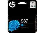 HP Tintenpatrone "HP original Druckerpatrone 937 Cyan", blau (cyan), Tintenpatronen, 3 Probemonate gratis* drucken, Tintenpatrone