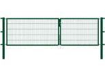 Zaundoppeltür ALBERTS "Flexo", grün, B:350cm H:100cm, Stahl, Tore, Zaundoppeltür, 350 cm Breite, in versch. Höhen