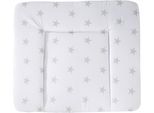 Wickelauflage ROBA "Little Stars, weiß", grau (weiß, grau), B:85cm L:75cm, Baumwolle, Polyester, Wickelauflagen, Wickelauflage