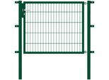 Zauneinzeltür ALBERTS "Flexo", grün, B:125cm H:100cm, Stahl, Tore, Zauneinzeltür, 125 cm Breite, in versch. Höhen