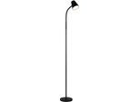 REALITY LEUCHTEN LED Stehlampe "PONGO, LED Stehleuchte mit ON/OFF Kippschalter am Lampenschirm, 3000K", schwarz, 1, H: 145cm, 1 Stk., Leuchten, verstellbarer Leuchtenkopf, Höhe 145 cm, Stehlampe Leselicht 500 Lumen, LED Stehlampe