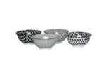 Schale RITZENHOFF & BREKER "Schalen Takeo ø 15.5 cm 4er Set schwarz-weiß", bunt (schwarz, weiß), L:15,5cm, Schüsseln, Schale