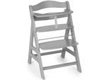 Hochstuhl HAUCK "Alpha+", Kinder, Gr. B/H/T: 56cm x 77cm x 48cm, grau, Baumwolle, Kunststoff, Massivholz, Polyester, Stahl, Stühle Hochstuhl