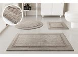 Badematte OTTO HOME "Meellor", grau (greige), H:20mm, Baumwolle, Badematten, Badematte, Badteppich, getuftet, modern, Uni, antirutsch, flauschig, Baumwolle