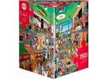 Puzzle HEYE "Record Store", bunt, Puzzles, KinderB:80cm H:60cm, Pappe, Motiv, Puzzle, Made in Europe, B:80cm H:60cm