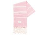 Strandtuch ZWILLINGSHERZ "Towel", pink, 1 Stk., gewebte Ware, gewebte Ware, Obermaterial: 100% Polyester, Handtücher, Strandtuch, mit Tasseln, Streifenmuster