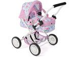 Puppenwagen CHIC2000 "Smarty, Mini-Kuschelwagen", bunt (flowers), Puppenwagen, KinderB:56cm H:56cm T:56cm, Kunststoff, Metall, Stoff, Puppenwagen, mit herausnehmbarer Tragetasche, B:56cm H:56cm T:56cm