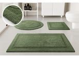 Badematte OTTO HOME "Meellor", grün, H:20mm, Baumwolle, Badematten, Badematte, Badteppich, getuftet, modern, Uni, antirutsch, flauschig, Baumwolle