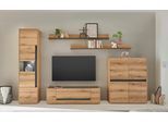 Wohnwand HOME AFFAIRE "City/Giron", braun (eichefarben), B:350cm H:197cm T:45cm, Kastenmöbel-Sets, Wohnwand