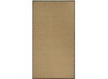 Teppich PAD "MOSS", grau, B:170cm H:6mm L:200cm, Jute, Wolle, Teppiche, Teppich, Juteteppich, handgewebt, Uni Farben, farbige Umrandung, Wohnzimmer