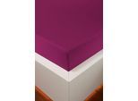 Spannbettlaken BELLANA "Melone TOPPER 100% Baumwolle, Jersey 125 g/m², bügelfrei", lila (beere), L:200cm, Mako-Jersey, Obermaterial: 100% Baumwolle, Bettlaken, Spannbettlaken, reine Baumwolle, für Matratzen bis 10 cm Höhe, Spannbetttuch