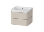 Duravit Möbelwaschtisch Happy D.2 Plus 57,5x49cm, o. HL, Tau matt, 2 Schubk. (HP4345N8383)