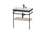 Duravit Möbelwaschtisch-Kombi Happy D.2 Plus 77,5x49cm, 2 HL, Tau s-matt, m Konsole (HP4737E6060)