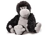 Kuscheltier NICI "Selection, Gorilla, 25 cm", grau (grau, schwarz), Plüschfiguren, KinderB:16cm H:25cm T:11cm, Polyester, Kuscheltier, B:16cm H:25cm T:11cm