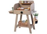 Kinder-Grill MUDDY BUDDY "BBQ Chef", grau, Spielzeug-Haushaltsgeräte, KinderB:37cm H:79cm L:68cm, Holz, Kinder-Grill, Outdoor Spielgrill, warmgrau, B:37cm H:79cm L:68cm
