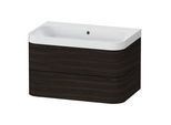 Duravit Möbelwaschtisch Happy D.2 Plus 77,5x49cm, o. HL, Nussb geb., 2 Schubk. (HP4347N6969)