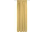 Vorhang ADAM "Uni Collection", gelb, B:142cm H:375cm, Baumwolle (Bio-Baumwolle), Gardinen, Blickdichter aus 100% Bio-Baumwolle, Vorhang nach Wunschmaß
