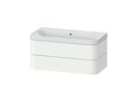 Duravit Möbelwaschtisch Happy D.2 Plus 97,5x49cm, o. HL, we matt, 2 Schubkästen (HP4348N8484)