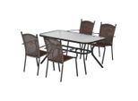 Gardenson , Braun, Graphitfarben , Metall, Kunststoff , Uni , Gartenmöbel, Gartenmöbel-Sets, Gartengarnituren