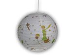 NIERMANN Hängeleuchte "Kleiner Prinz, Kinderlampe, Kinderzimmer", schwarz-weiß (weiß, schwarz), 1, Ø 40cm H: 40cm, 1 Stk., Leuchten, Papier-Pendelleuchte Prinz, Kinderlampe