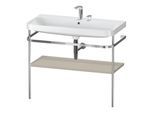 Duravit Möbelwaschtisch-Kombi Happy D.2 Plus 97,5x49cm, 2 HL, Tau s-matt, m Konsole (HP4838E6060)
