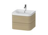 Duravit Möbelwaschtisch Happy D.2 Plus 57,5x49cm, 1 HL, Medit. Ei, 2 Schubk. (HP4345O7171)
