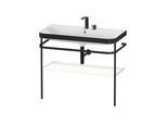 Duravit Möbelwaschtisch-Kombi Happy D.2 Plus 97,5x49cm, 2 HL, we s-matt, m Konsole (HP4738E3636)