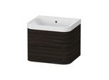 Duravit Möbelwaschtisch Happy D.2 Plus 57,5x49cm, o. HL, Nussb geb., 2 Schubk. (HP4345N6969)