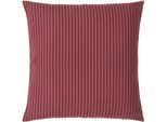 Dekokissen PAD "FIORA", rot (bordeaux, gestreift), B:50cm L:50cm, Baumwolle, Dekokissen_Sitzkissen_Kissenhüllen, einzigartiges Design, Kissenhülle ohne Füllung, 1 Stück